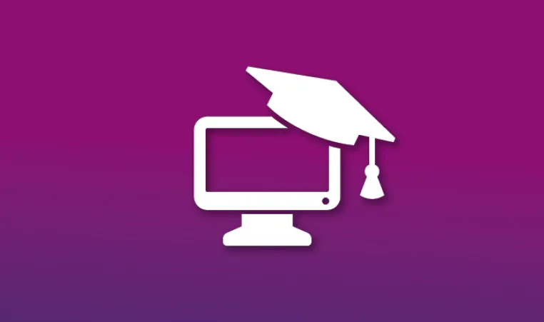 Computer and Graduation Hat icon