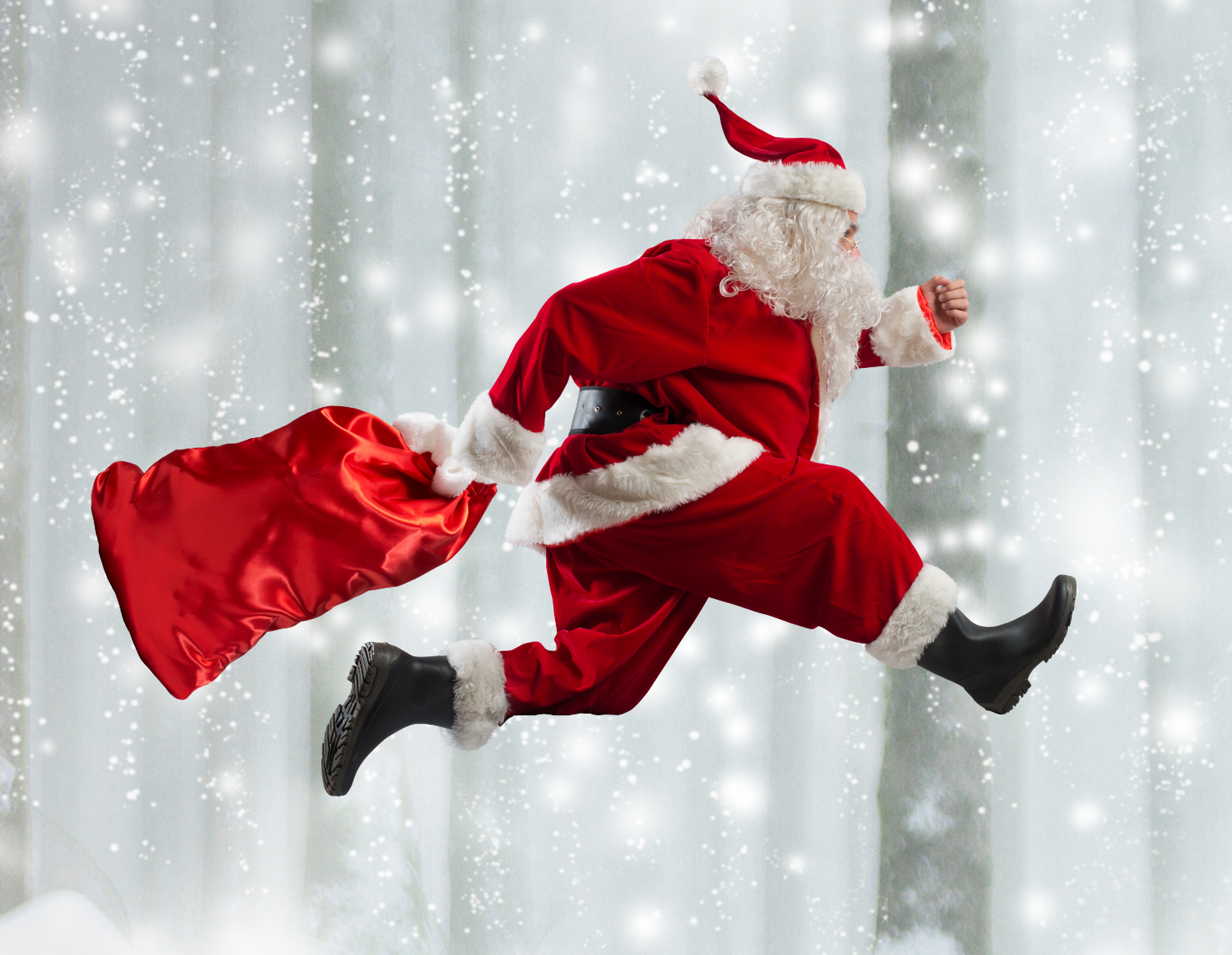 Santa jogging