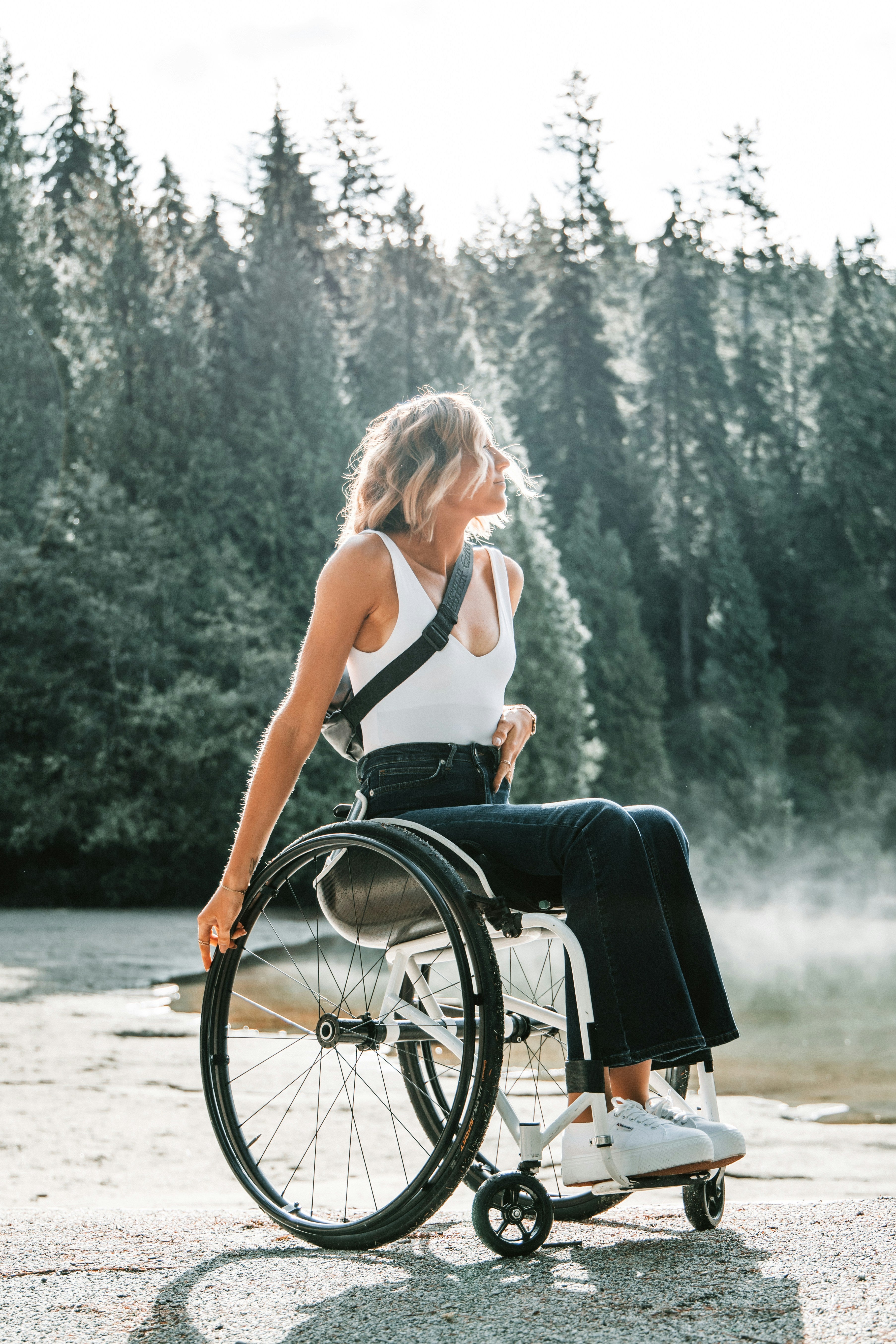 girl in wheelchair in nature