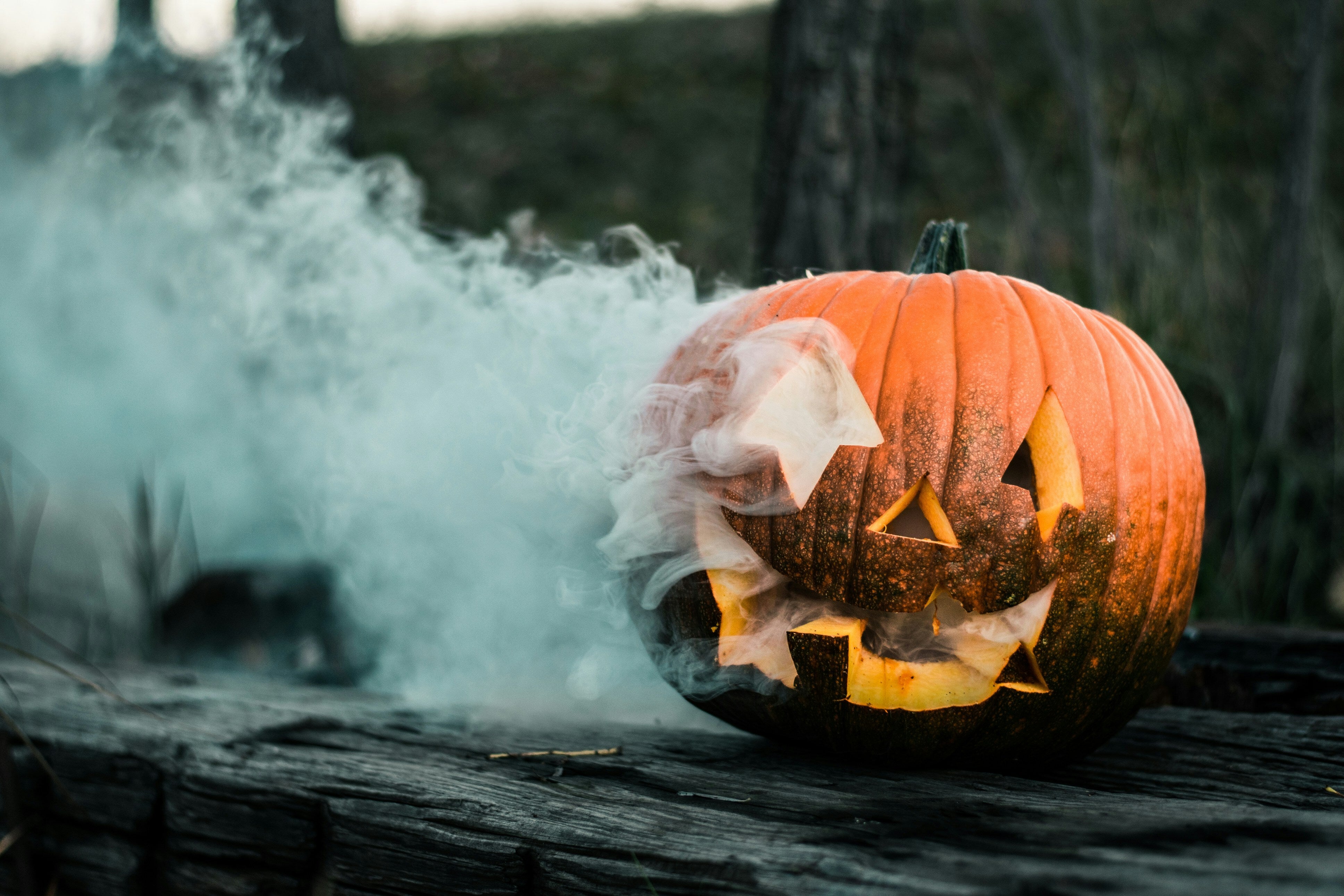 smoking pumpkin