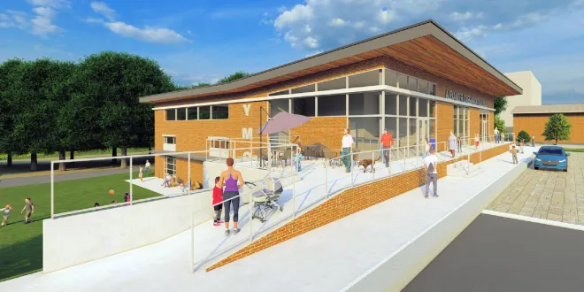 artist rendering YMCA Alexander, Jones, Wright Youth Center