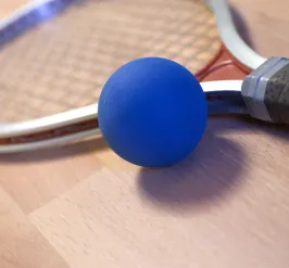 racquetball racquet and ball