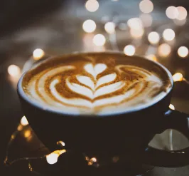 coffee and lights