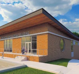 architectural rendering of proposed ymca youth center at the Alexander Family YMCA