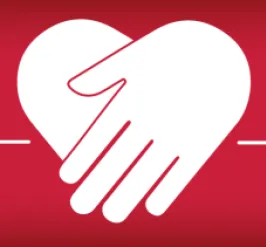 hand icon over heart beat line