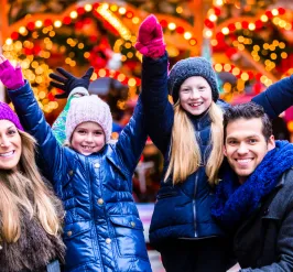 family in winter clothes