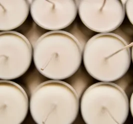 rows of candles