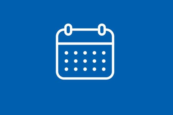 Calendar illustration with blue background