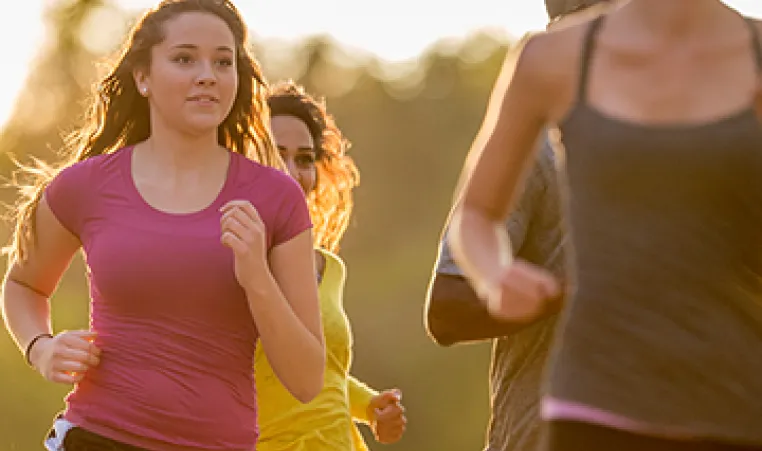 group of women running