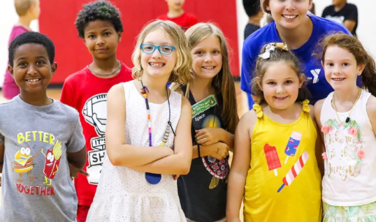 Gym games at YMCA Day Camp