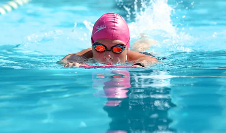 Adult woman swimming