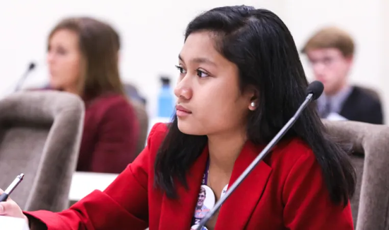 YMCA Youth & Government student at the state conference
