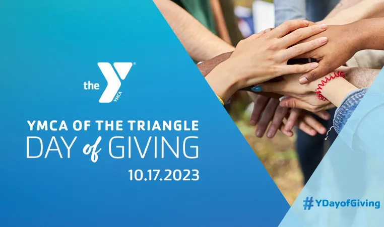 hands in circle for ymca day of giving