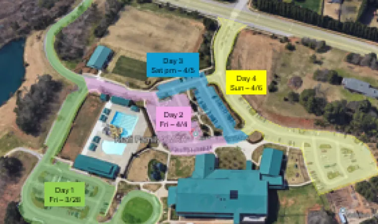 parking lot resurfacing map