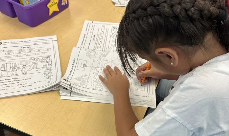 Student completes her work at YMCA Power Scholars