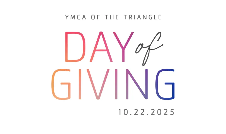 YMCA of the Triangle Day of Giving text in colorful font