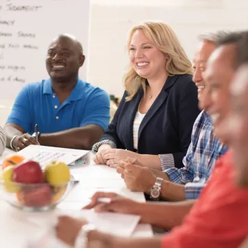 Weight management class group discussion