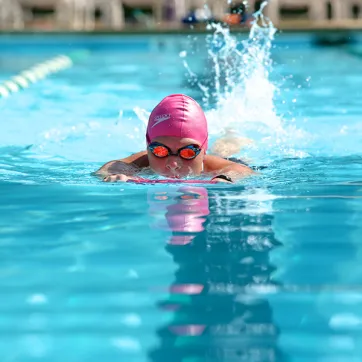 Adult woman swimming