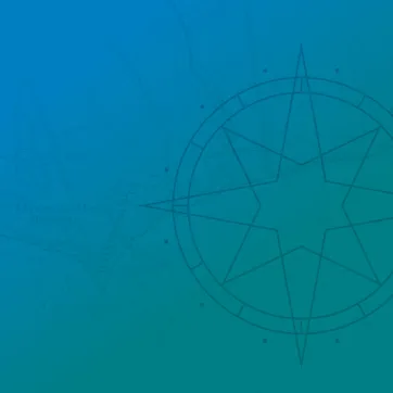 Nautical map background with compass