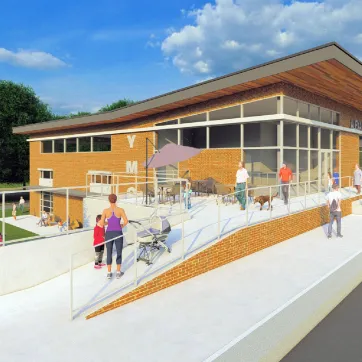 artist rendering YMCA Alexander, Jones, Wright Youth Center
