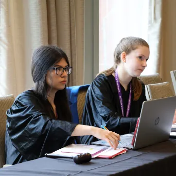 Teen Judges at a Mock Trial