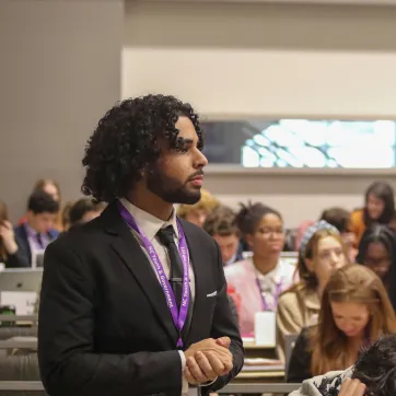 Student in Mock Government