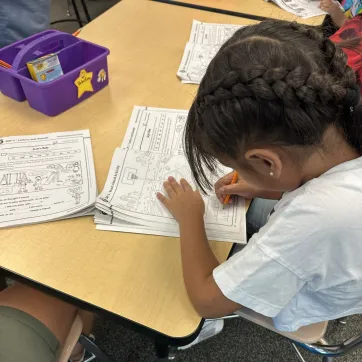 Student completes her work at YMCA Power Scholars