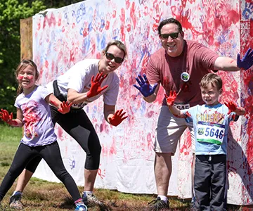 Family having fun at the YMCA Families On Challenge