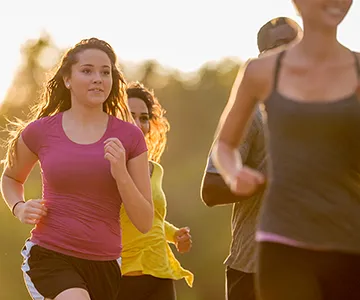 group of women running