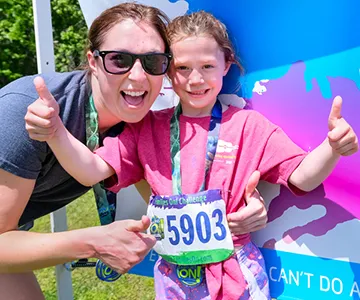 Mom and Daughter having fun at the YMCA Families On Challenge
