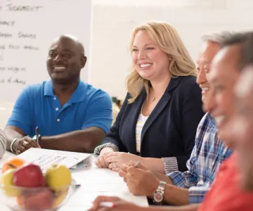 Weight management class group discussion