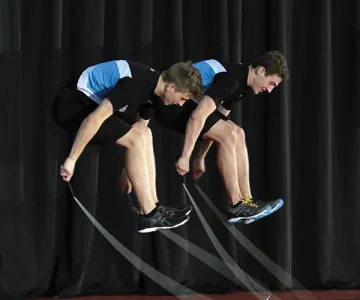 Boys jumping rope