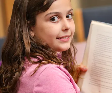 Girl reading book