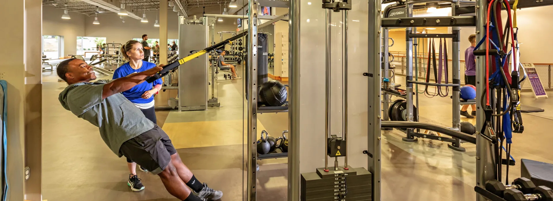 Northwest Cary YMCA wellness floor