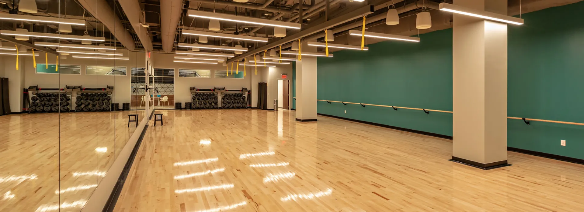 Poyner YMCA large group fitness studio