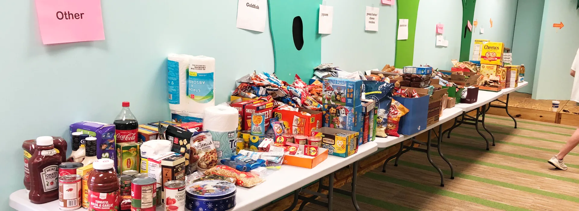 Table of food donations