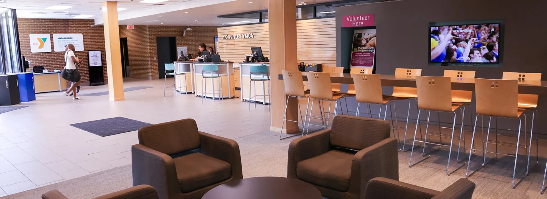 AE Finley YMCA front desk