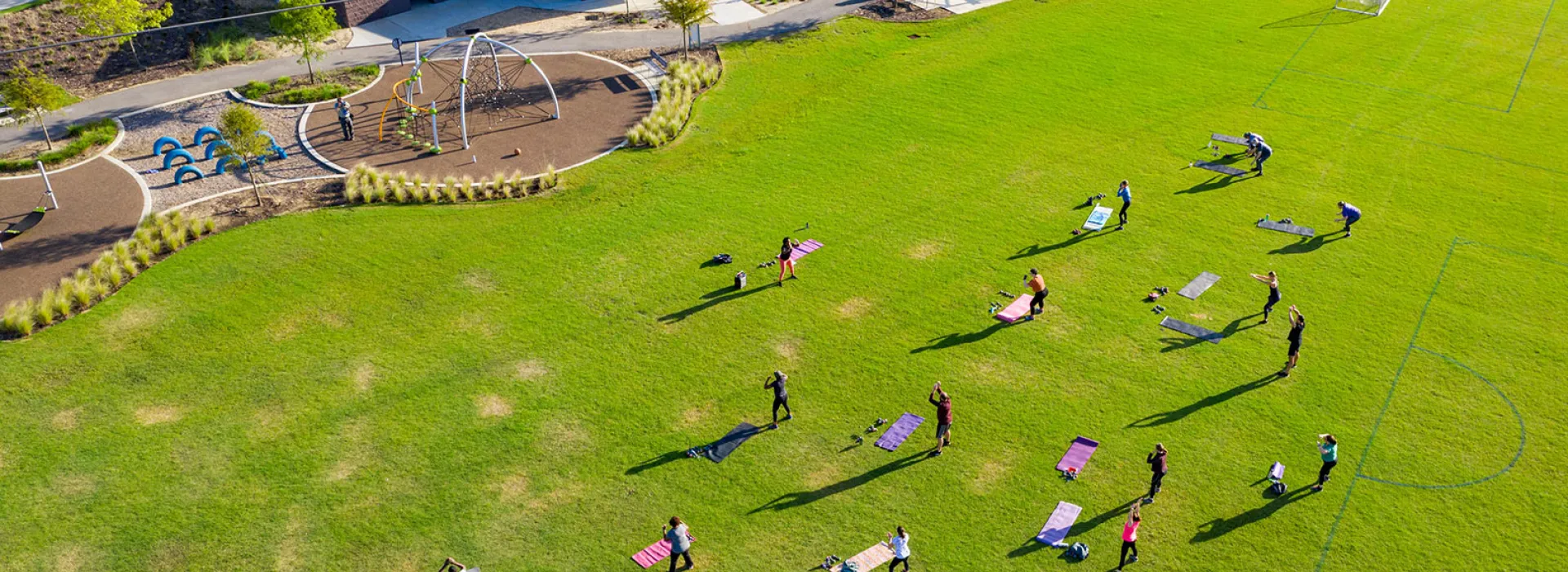 Outdoor fitness class at Southeast Raleigh YMCA