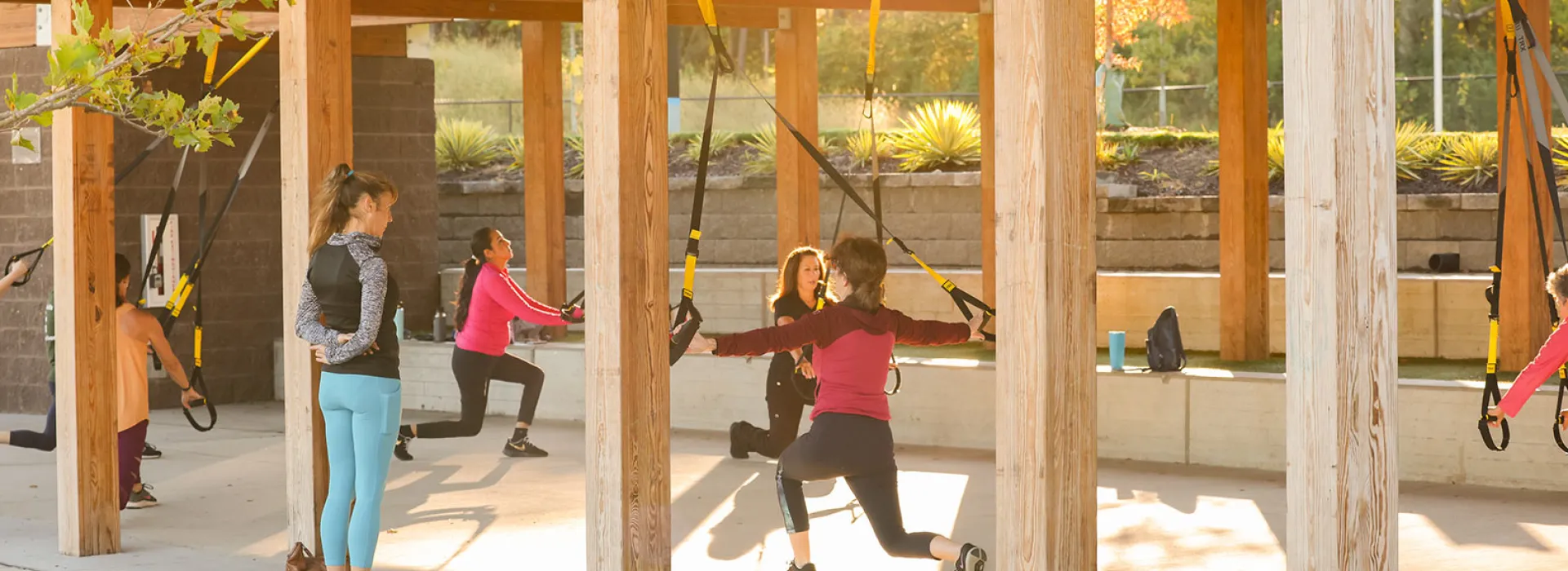 Outdoor group fitness class at Southeast Raleigh YMCA
